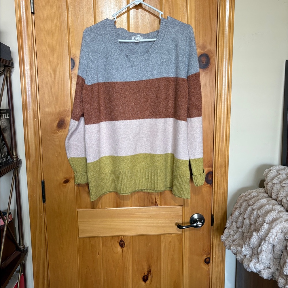 Market And Spruce Women’s XL Striped Sweater